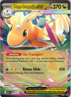 Mega Dragonite ex 152/217 Double Rare Ascended Heroes Pokemon Near Mint - Image 1