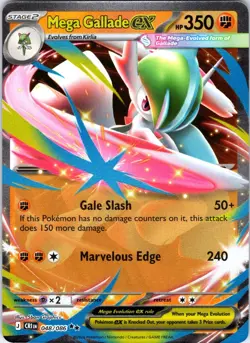 Mega Gallade ex 048/086 Double Rare ME04: Chaos Rising Pokemon Holo Near Mint - Image 1