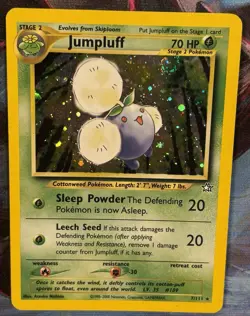Pokemon - Jumpluff 7/111 - Neo Genesis Unlimited Holo - SWIRL - LP/MP 🌀🌀🌀 - Image 1