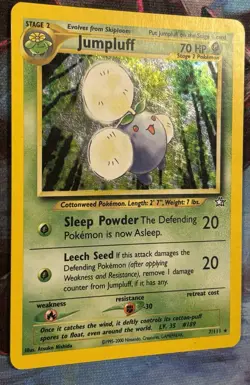 Pokemon - Jumpluff 7/111 - Neo Genesis Unlimited Holo - SWIRL - LP/MP 🌀🌀🌀 - Image 2