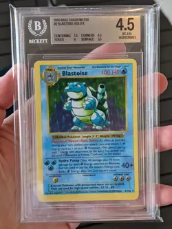 Pokemon 1999 Base Shadowless Blastoise Holo #2/102 BGS 4.5 VG-EX+ - Image 1
