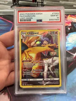 2022 POKEMON SWORD & SHIELD LOST ORIGIN #TG03 FULL ART/CHARIZARD PSA 10 #27 - Image 1