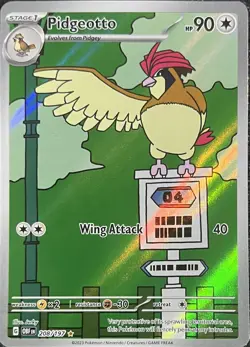 Pokemon TCG Pidgeotto Sv03: Obsidian Flames 208/197 Holo Illustration Rare - Image 1
