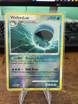 Pokemon TCG Wailord Great Encounters, Reverse Holographic Rare Card 30/106 - Image 1