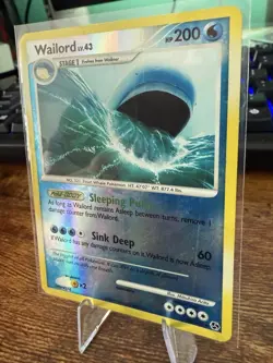 Pokemon TCG Wailord Great Encounters, Reverse Holographic Rare Card 30/106 - Image 4