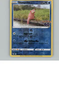 PGO Slowpoke Common Pokemon GO 019/078 NM Reverse Holo - Image 1
