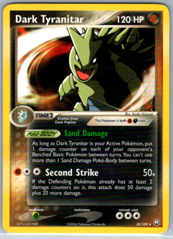 Pokemon Dark Tyranitar Rare EX Team Rocket Returns 20/109 NM - Image 1