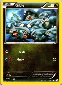 Pokemon TCG Pokemon Gible Gible Common Regular - Image 1