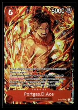 One Piece Promotion Cards #ST15-005 Portgas.D.Ace (Illustration Box Vol.5) - Image 1