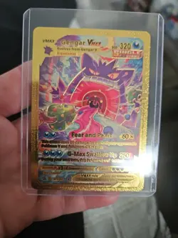 Gengar Vmax Gold Foil Fan Art Vinyl Collector Pokemon Card 271/264 - Image 1