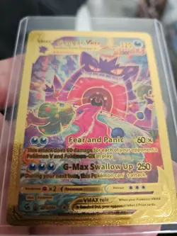 Gengar Vmax Gold Foil Fan Art Vinyl Collector Pokemon Card 271/264 - Image 5
