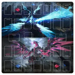 sabermaster Card Rubber Mat-2 Player for yugioh playmat, Square Gamer - Image 1