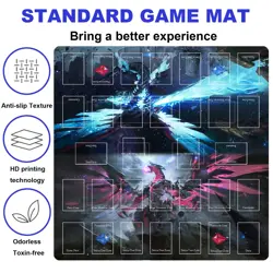 sabermaster Card Rubber Mat-2 Player for yugioh playmat, Square Gamer - Image 3