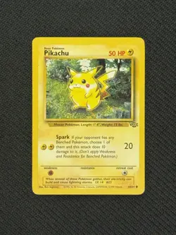 Pikachu 60/64 Jungle Regular Vintage 1999 Pokemon Tcg Card MP - Image 1