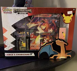 Pokemon TCG Celebrations Lance’s Charizard V Collection Box Promo English 2021 - Image 1
