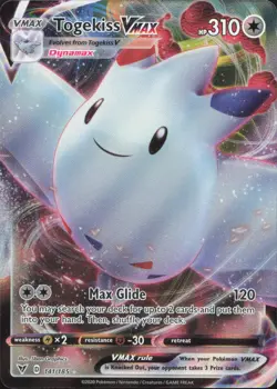 Togekiss VMAX 141/185 Holo VMAX Rare Vivid Voltage Pokemon Near Mint - Image 1