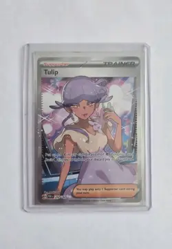 Pokemon TCG Tulip Paradox Rift Trainer Holo Ultra Rare Full Art 244/182 - Image 1