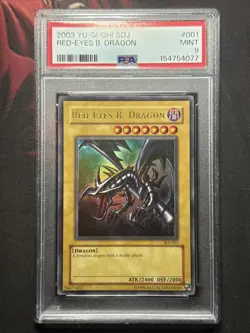 2003 RED EYES BLACK DRAGON SDJ PSA 9 MINT #001 YUGIOH KONAMI - Image 2