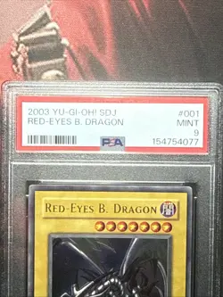 2003 RED EYES BLACK DRAGON SDJ PSA 9 MINT #001 YUGIOH KONAMI - Image 4