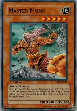 Yugioh Master Monk TLM-EN020 1st Edition Super Rare NM - Image 1