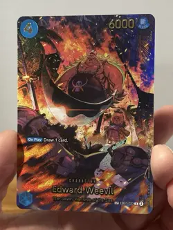Edward Weevil SP EB01-023 The Azure Sea's Seven OP14 One Piece NM - Image 1