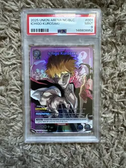 2025 BLC-3-001 Ichigo Kurosaki Union Arena Bleach PSA 9 Mint - Image 1