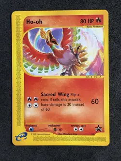 Ho-Oh 52 Black Star Promo Card 2002 Wizards of the Coast NM - Image 1