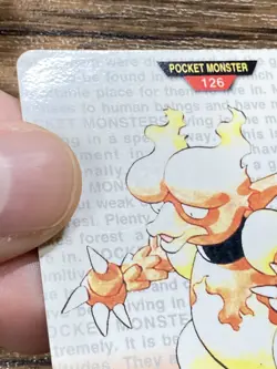 Pokemon Carddass Card Magmar No.126 Bandai Pocket Monsters Red ver. 1996 - Image 3