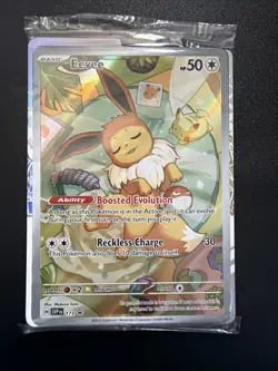 Pokemon TCG Eevee SVP 173 Prismatic Evolutions ETB Full Art Promo Card Sealed - Image 1