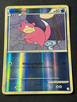 Pokemon Card Slowpoke 81/123 - Heartgold & Soulsilver - Reverse Holo -LP- - Image 1