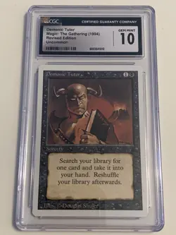 MTG Demonic Tutor CGC 10 Gem Mint Revised Edition 1994 Reserve List - Image 1