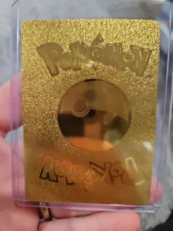Gengar Gold Foil Fan Art Vinyl Textured Collector Pokemon Card - Image 2