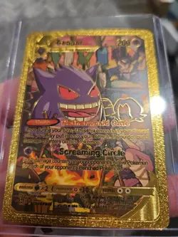 Gengar Gold Foil Fan Art Vinyl Textured Collector Pokemon Card - Image 5