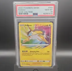Pokemon 2020 SWSH Vivid Voltage Raikou 050/185 Holo Amazing Rare PSA 10 - Image 1