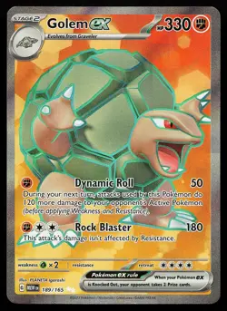 Golem ex 189/165 Ultra Rare 151 Pokemon Card - Image 1