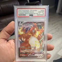 Pokemon Charizard VMAX #002 Japanese Full Art Holo Starter Set PSA 10 - Image 1