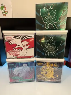 Pokemon Sealed Lot: 1 White Flare, 1 Journey Together, 1 Surging Sparks, 2 Twili - Image 1