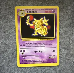 Wizards of the Coast Pokemon TCG Base Set Unlimited Kadabra 32/102 60 HP EN - Image 1