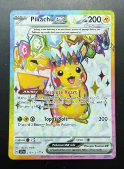 Pikachu ex - 219/191 Surging Sparks Full Art Pokemon - NM - Image 1