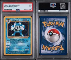 POKEMON BASE SET POLIWRATH HOLO PSA 5 VINTAGE 1999 - Image 3