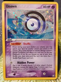 Unown (D) D/28 Unseen Forces Holo Rare 2005 60 HP Pokemon TCG English - Image 1