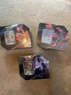 Pokemon TCG: Crown Zenith: Galarian Moltres Articuno Zapdos Tin Set of 3 Sealed - Image 1