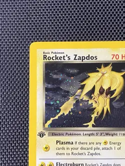 Rocket's Zapdos 15/132 Gym Challenge Holo Rare Unlimited English 70 HP LP+ - Image 2