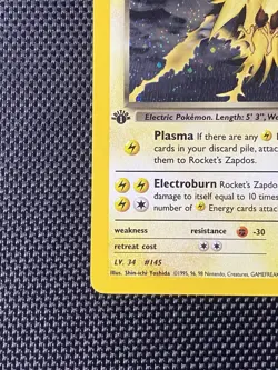Rocket's Zapdos 15/132 Gym Challenge Holo Rare Unlimited English 70 HP LP+ - Image 5