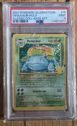 ~~ Pokemon TCG - MINT VENUSAUR #15/102 Celebrations - Graded PSA 9 ~~ - Image 1
