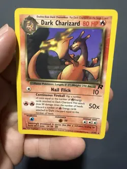 Pokemon Dark Charizard 21/82 Team Rocket WOTC Unlimited Non-Holo MP - Image 1