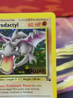 Pokemon TCG Aerodactyl Fossil 1st Edition Holo Prerelease Rare LIGHT PLAY WOTC - Image 4