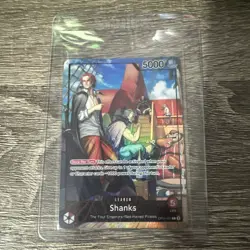 2025 JULY PSA ONE PIECE SHANKS PROMO CARD HOLO REFRACTOR OP01-001 RARE - Image 1