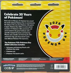 2026 POKEMON DAY COLLECTION BOX 3 PACKS/COIN/PIKACHU PROMO ~ NEW FACTORY SEALED - Image 2