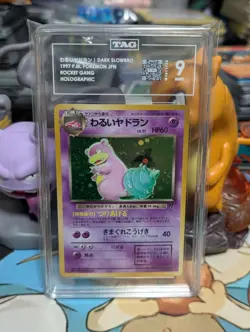 Pokemon WOTC Japanese Dark Slowbro Rocket Gang Holo TAG 9 With Fart Swirl 🍥 - Image 1